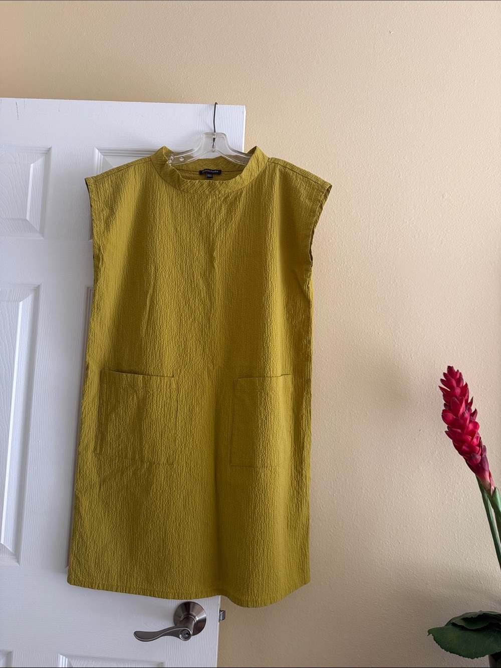 Eileen Fisher Olive-Green Shift Dress Size XS Never worn!!!!